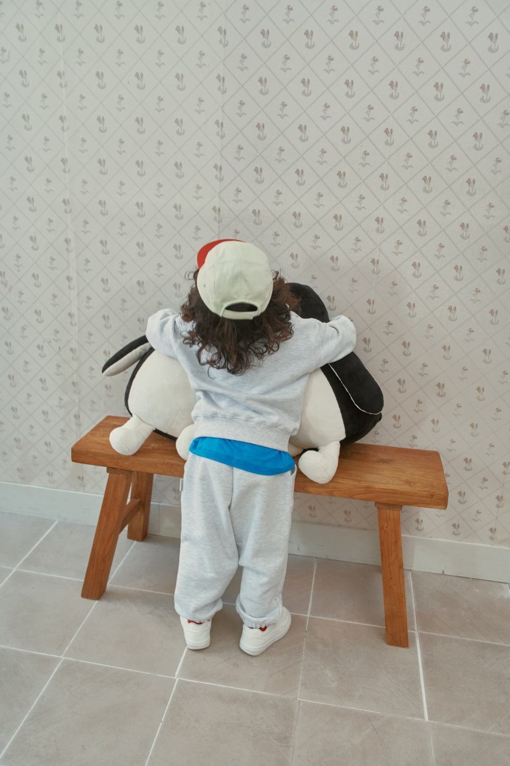 Lala Jogger Pants - White Melange